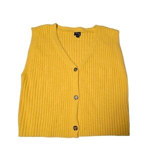 Art Class Yellow Ribbed Button Sweater Vest Size: XXL Excellent Used Condition